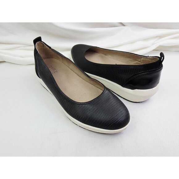 Naturalizer Size 9M Womens Black Harris WedgeHeel Slip On Logo Tag Comfort Shoes - Picture 13 of 14